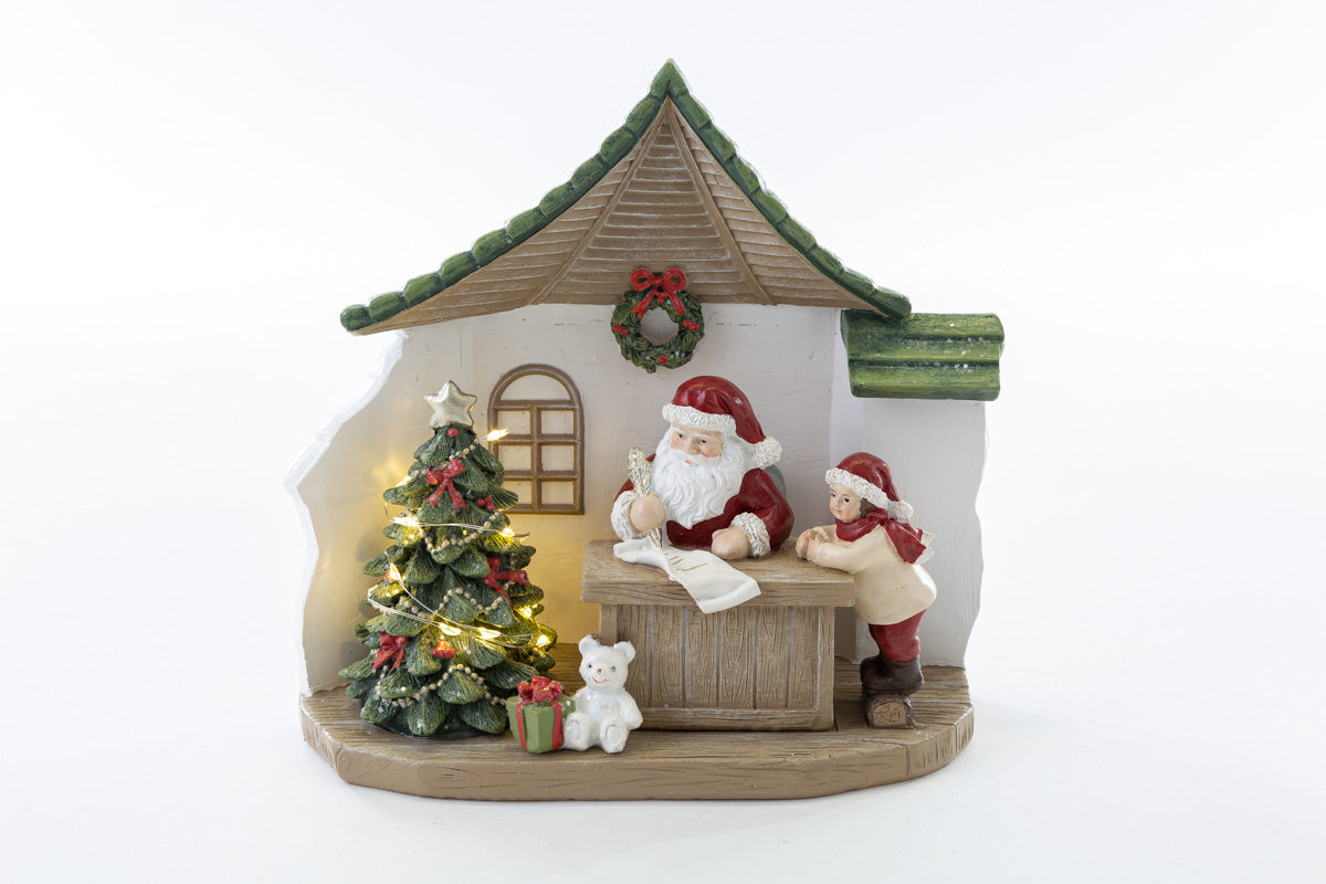 CASETTA BABBO NATALE CON LUCI - Le Stelle