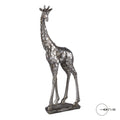 FIGURA GIRAFFA IN RESINA ARGENTO - Mascagni ONE