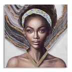 QUADRO SU TELA 'NAOMI' NERO 100X100cm - Mauro Ferretti