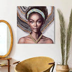 QUADRO SU TELA 'NAOMI' NERO 100X100cm - Mauro Ferretti