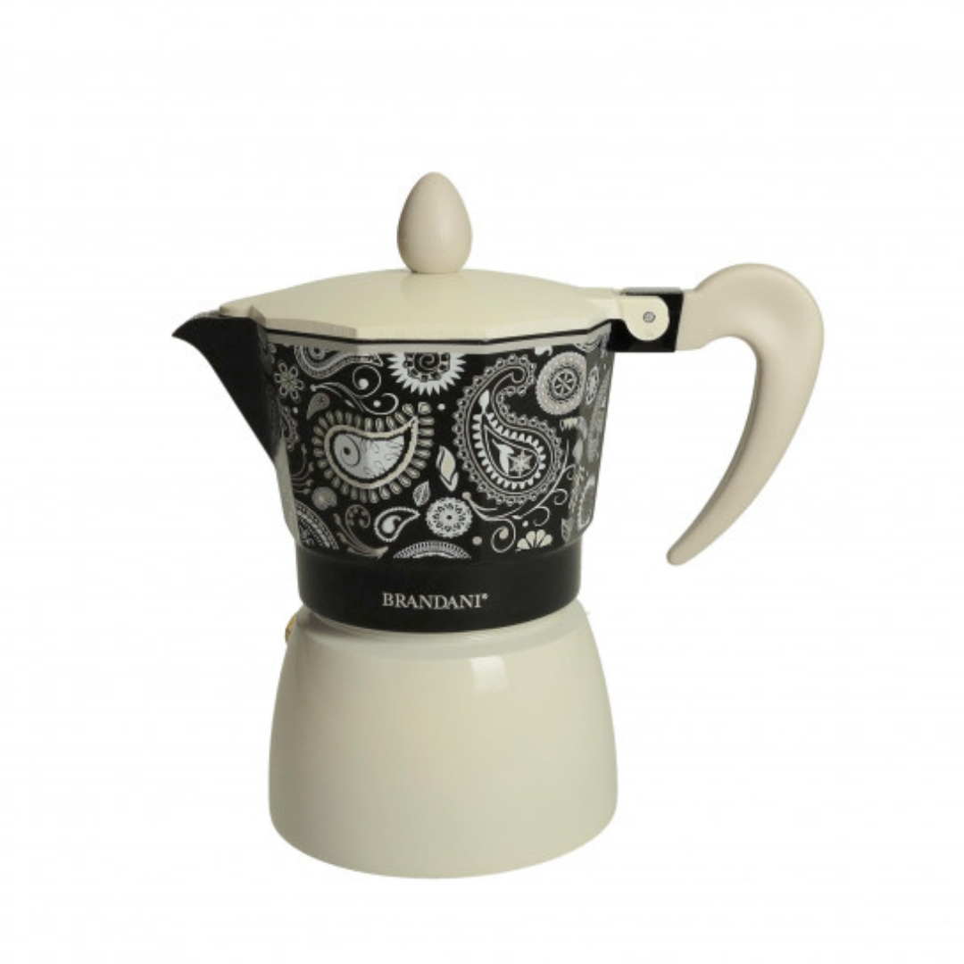 CAFFETTIERA 3 TAZZE 'SHANTI' NERO - ALLUMINIO - Brandani