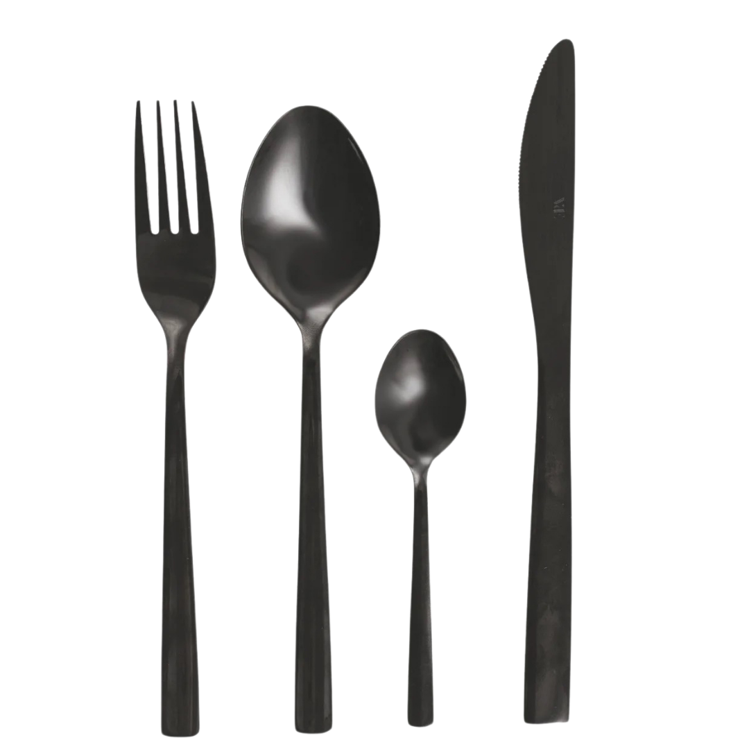 MODERN posate - Set 24 pezzi ACCIAIO NERO LUCIDO - Villa d'Este Home Tivoli