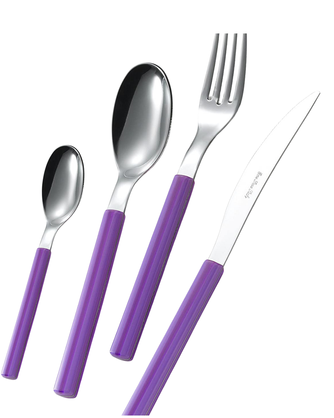 SET POSATE 'SKY' VIOLA - 24 PEZZI ACCIAIO - EME Posaterie