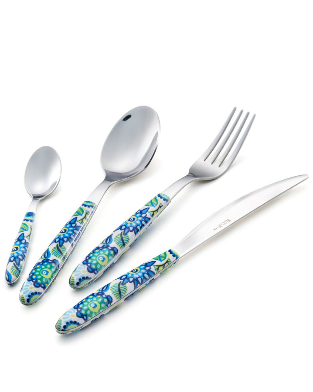 SET POSATE 24 PEZZI VERO 'BLU TROPICAL' - ACCIAIO - EME Posaterie