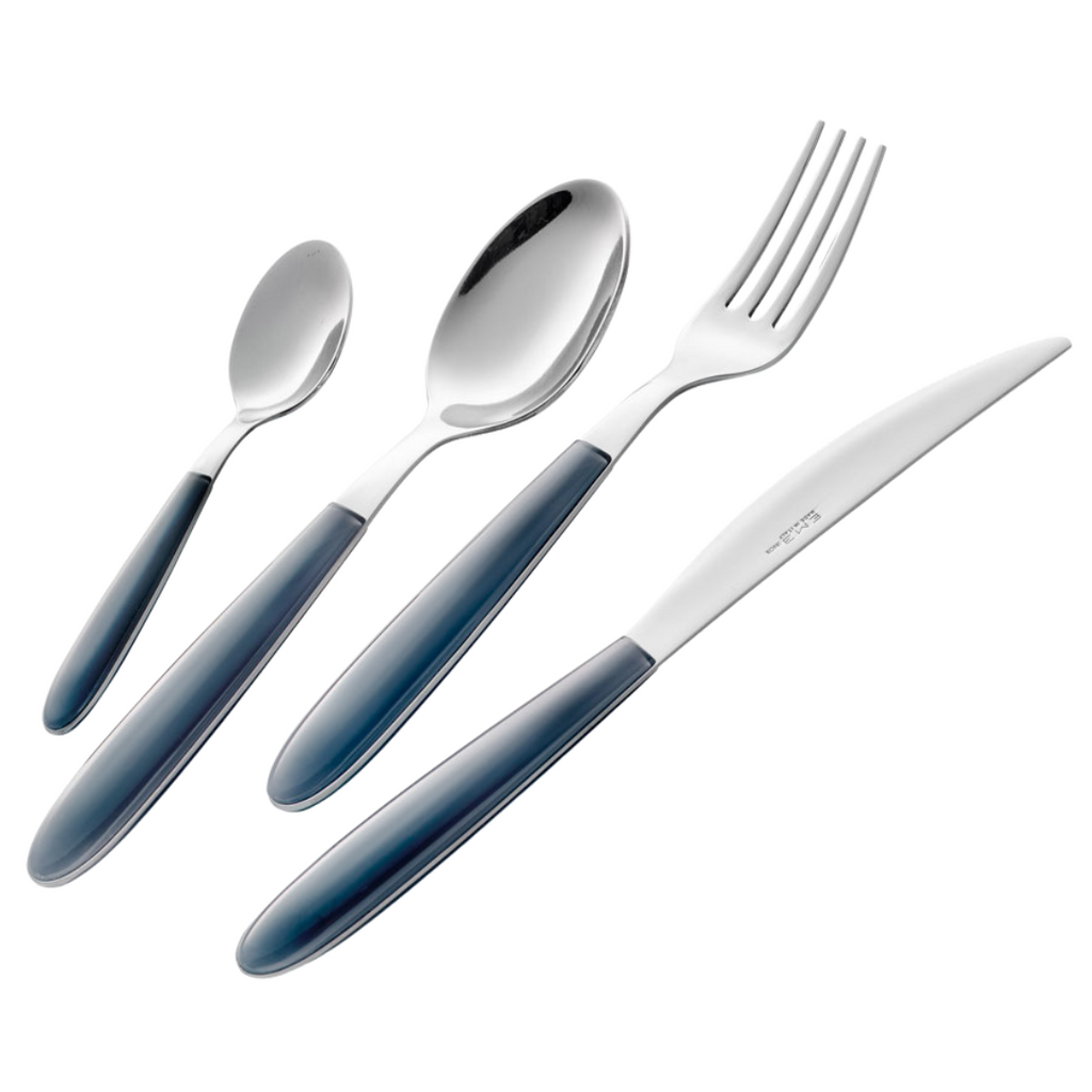 SET POSATE 24 PEZZI 'VERO' GRIGIO - ACCIAIO - EME Posaterie