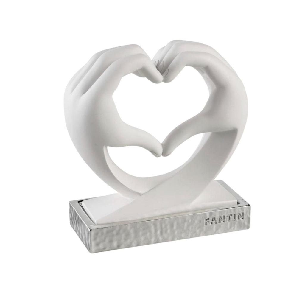MANI CUORE BIANCO BASE ARGENTO - Fantin Argenti