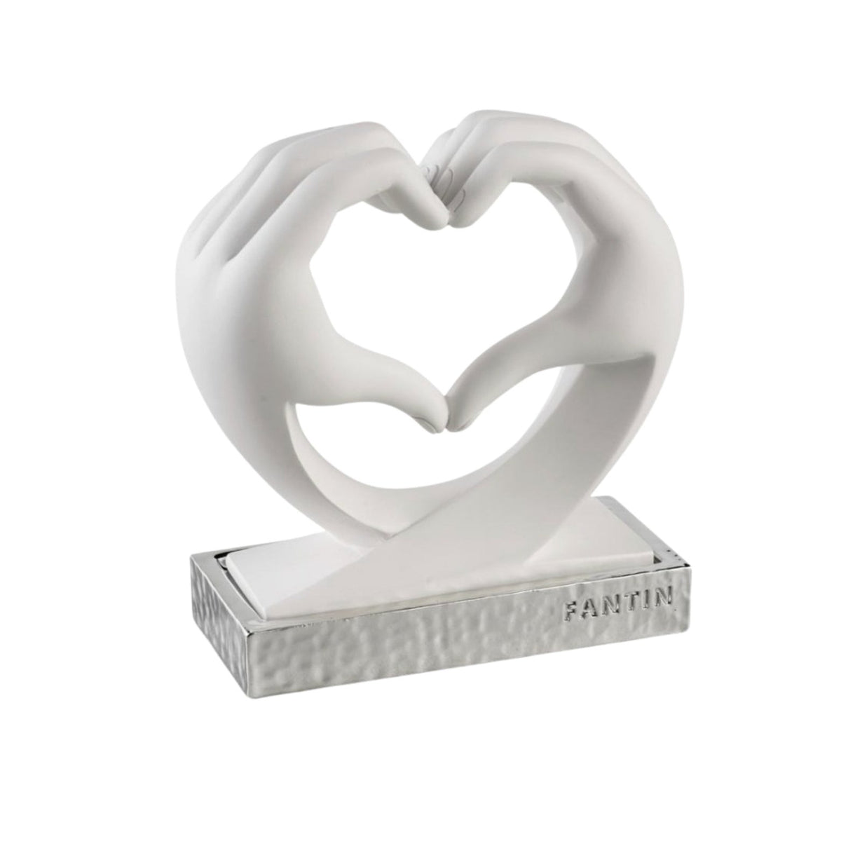 MANI CUORE BIANCO BASE ARGENTO - Fantin Argenti