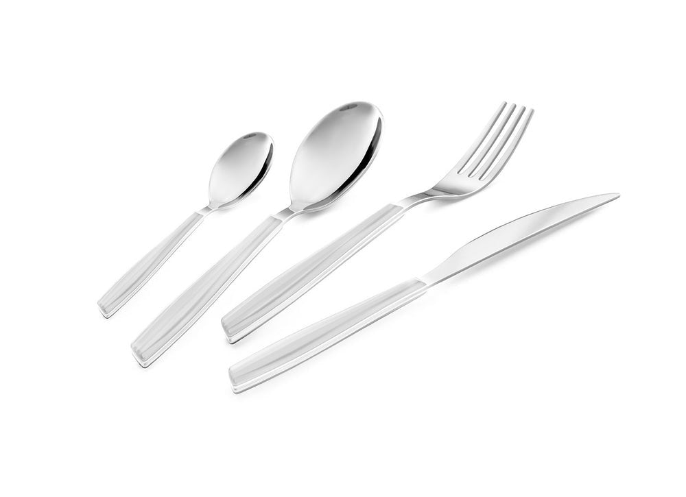 SET POSATE 24 PEZZI 'WAVE' BIANCO - EME Posaterie