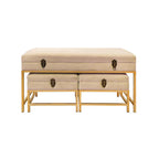 PANCHINE/POUF CONTENITORI IMBOTTITE BEIGE - Le Stelle