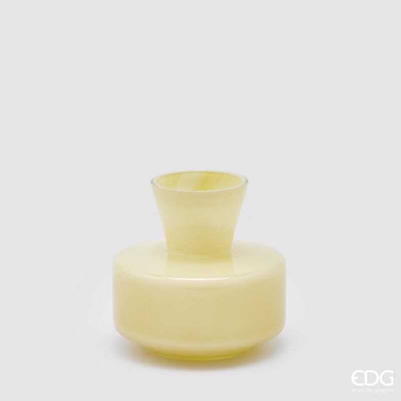 VASO TONDO CON COLLO GIALLO PASTELLO - EDG Enzo De Gasperi