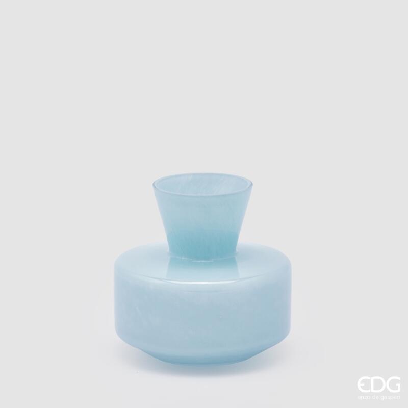 VASO TONDO CON COLLO AZZURRO OCEANO - EDG Enzo De Gasperi