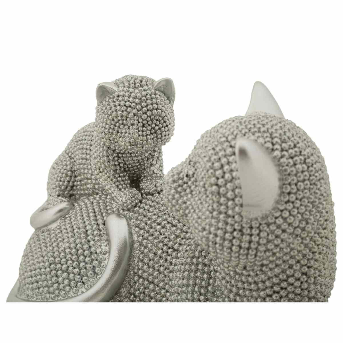 GATTO CON CUCCIOLO 'SPARKY' SILVER - Mauro Ferretti