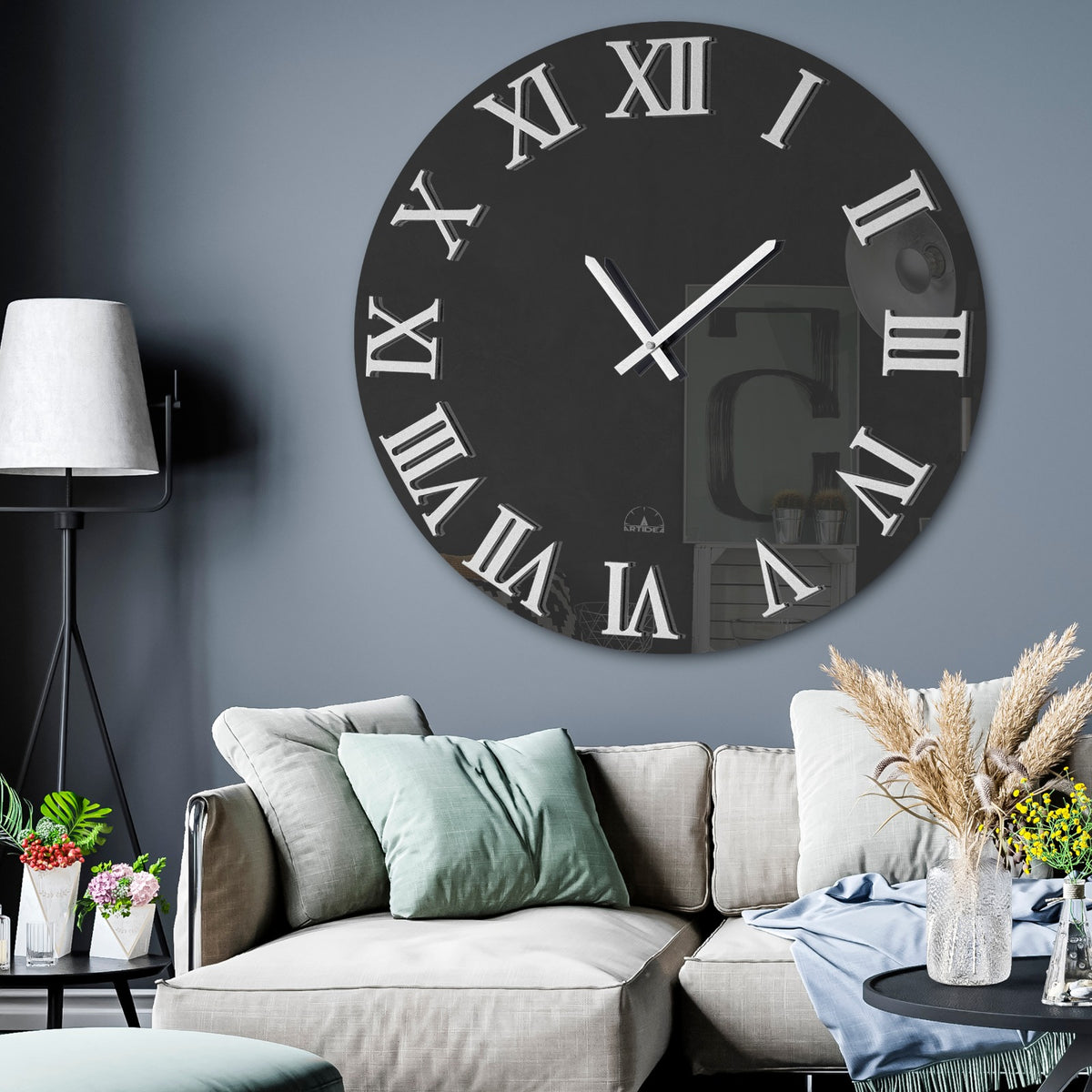 'QUARZO FUMO' OROLOGIO SPECCHIO- Artidea Home Decor