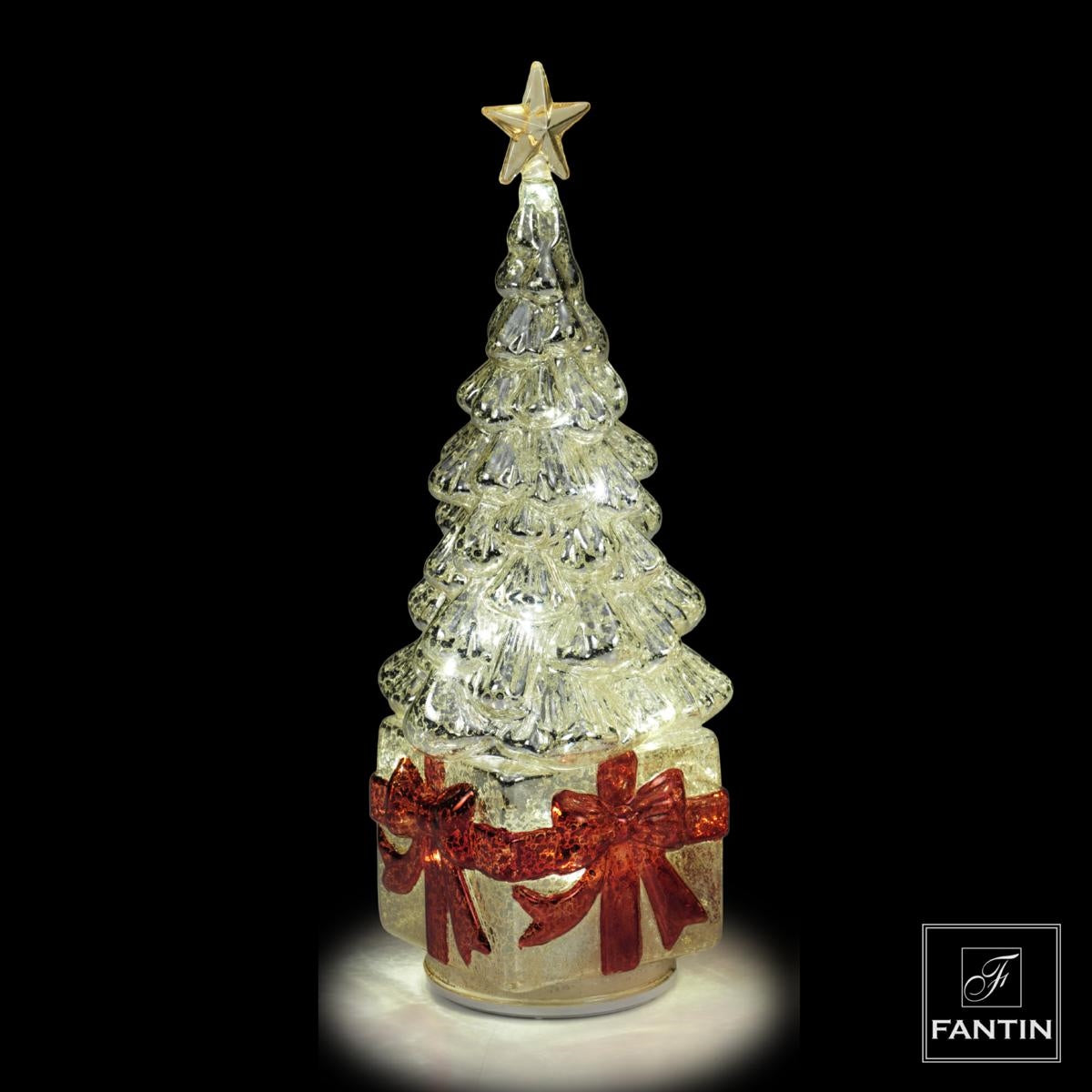 ALBERO CON PACCO IN VETRO ARGENTO - Fantin Argenti