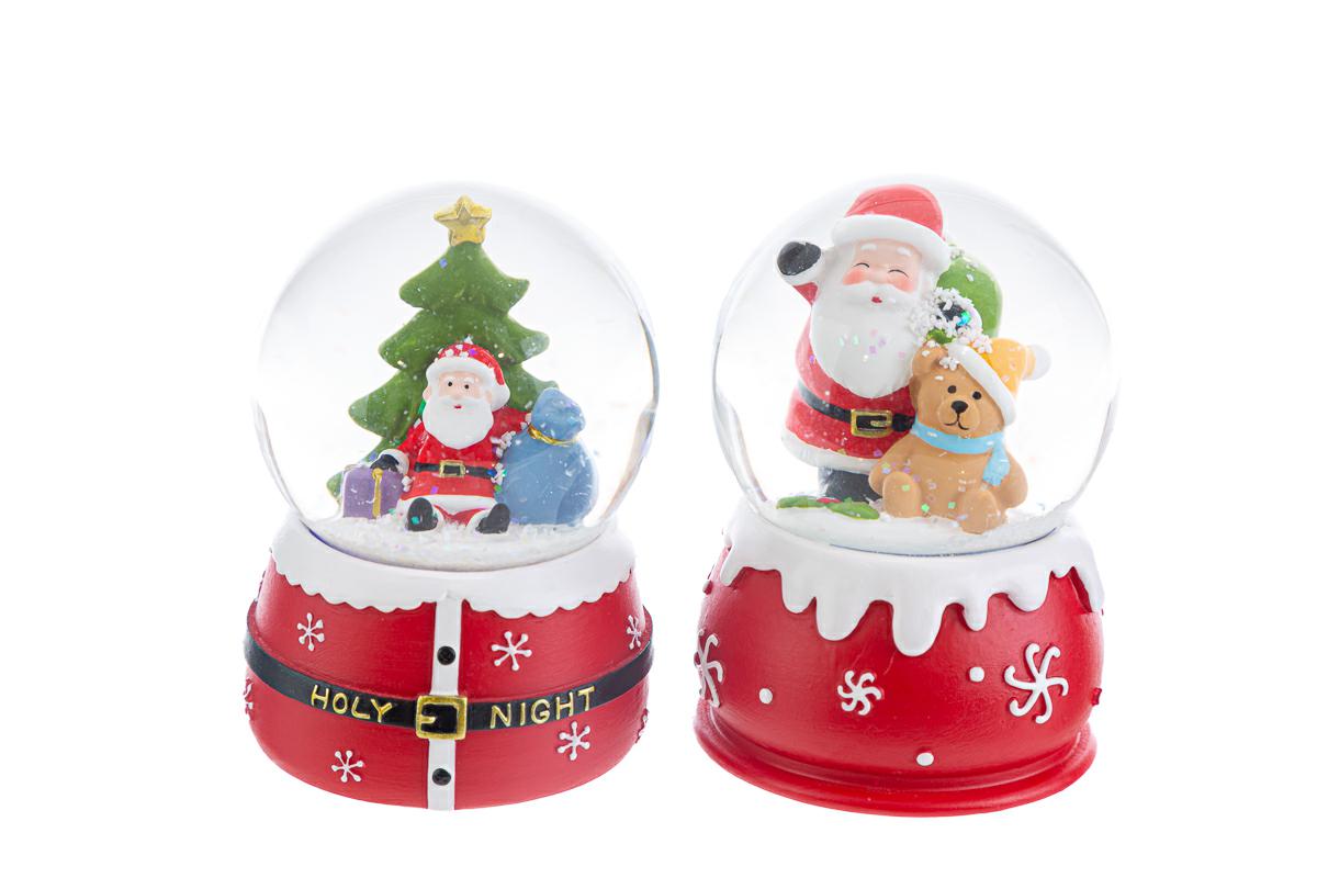 SFERA NEVE BABBO NATALE CON LED - Le Stelle