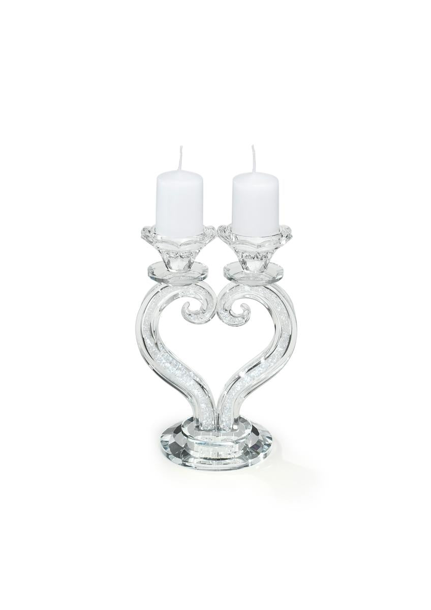 CANDELABRO CRISTALLO CUORE - Fantin Argenti