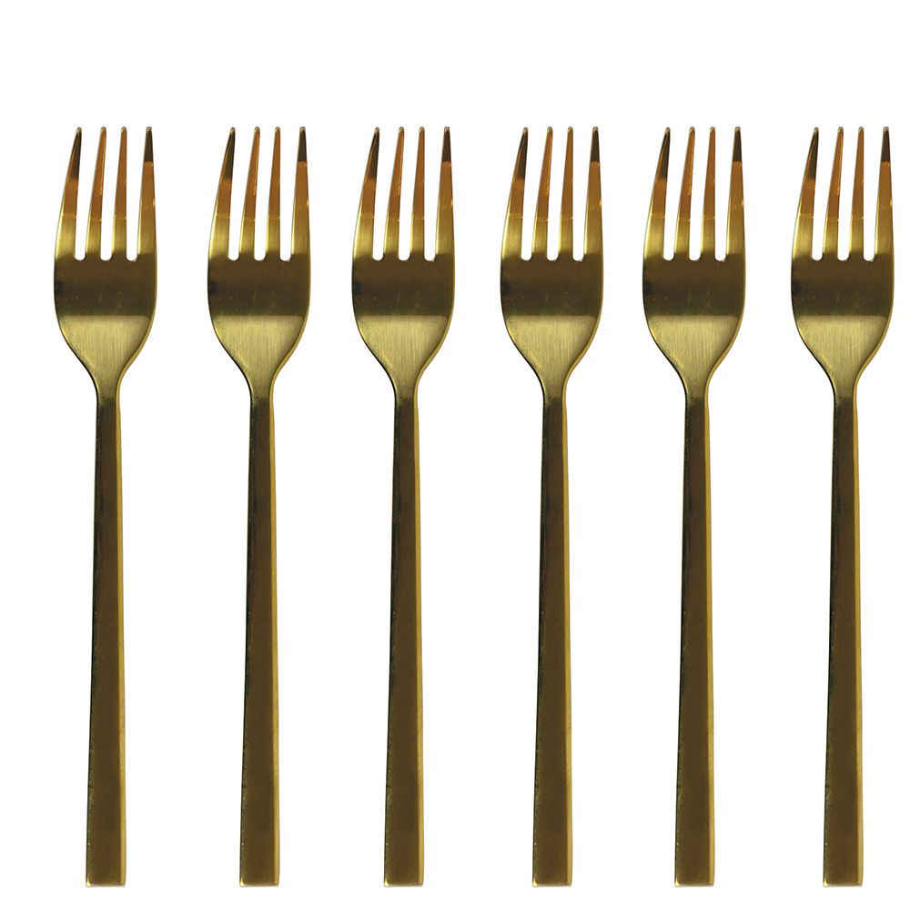 SET 6 FORCHETTINE 'LEXINGTON' - ORO LUCIDO - Villa d'Este Home Tivoli