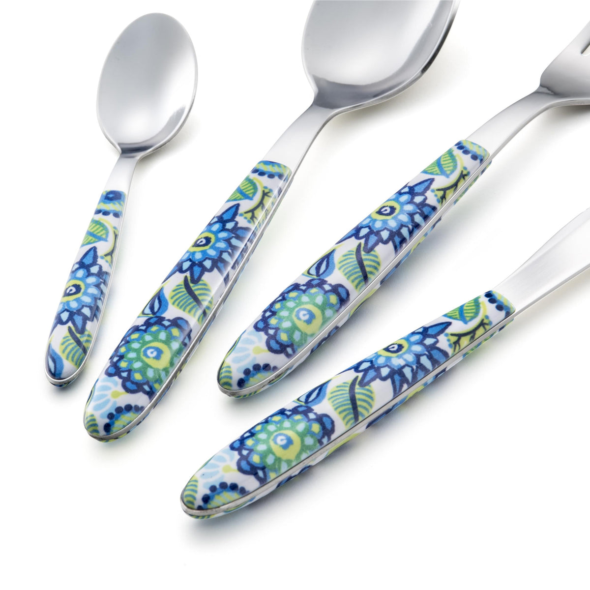SET POSATE 24 PEZZI VERO 'BLU TROPICAL' - ACCIAIO - EME Posaterie