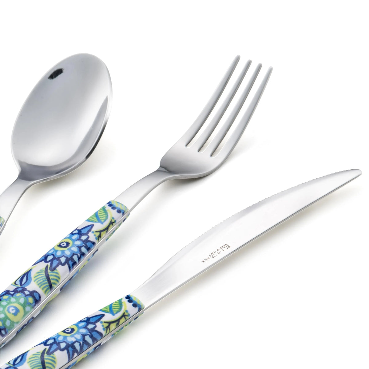 SET POSATE 24 PEZZI VERO 'BLU TROPICAL' - ACCIAIO - EME Posaterie