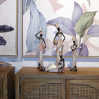 FIGURA AFRICANA BIANCO E ORO - Camacho