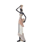 FIGURA AFRICANA BIANCO E ORO - Camacho