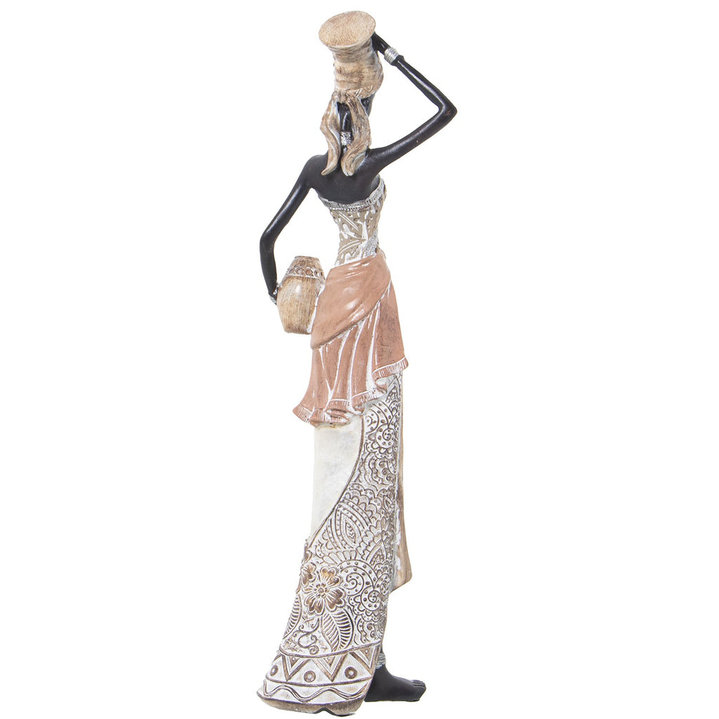 FIGURA AFRICANA BIANCO E ORO - Camacho