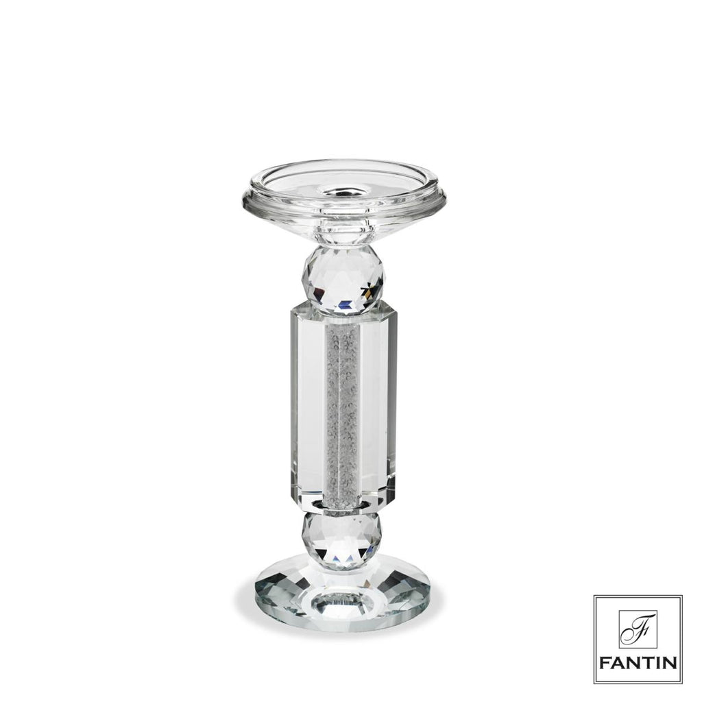 PORTACANDELA IN CRISTALLO - Fantin Argenti