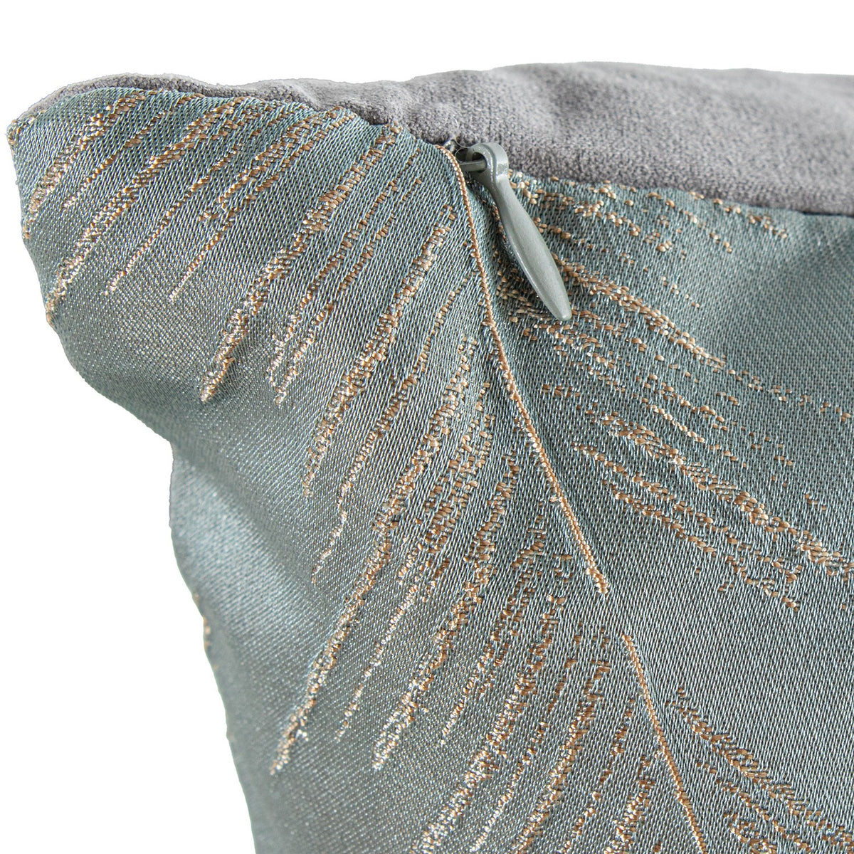 CUSCINO FOGLIE 45x45cm AZZURRO- Camacho