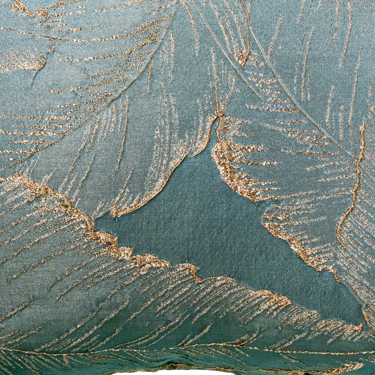 CUSCINO FOGLIE 45x45cm AZZURRO- Camacho