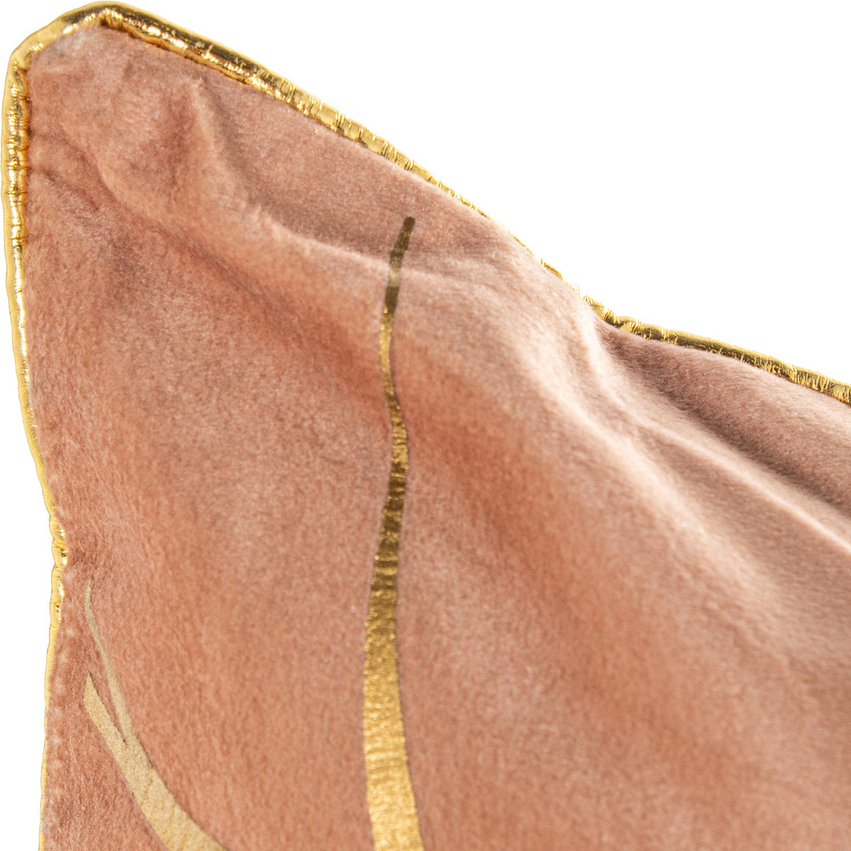 CUSCINO 45x45cm ROSA PESCA TRAMA ORO - Camacho