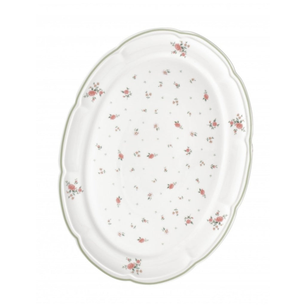 VASSOIO PORTATA OVALE 'NONNA ROSA' - PORCELLANA - Brandani