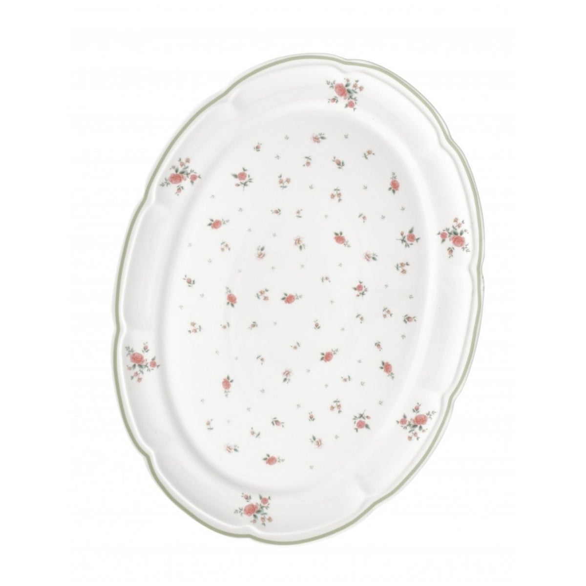 VASSOIO PORTATA OVALE 'NONNA ROSA' - PORCELLANA - Brandani