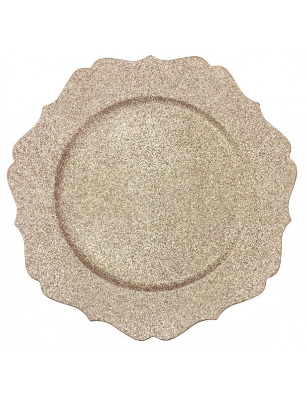 SET 6 SOTTOPIATTI 'GLITTER' CHAMPAGNE - Brandani