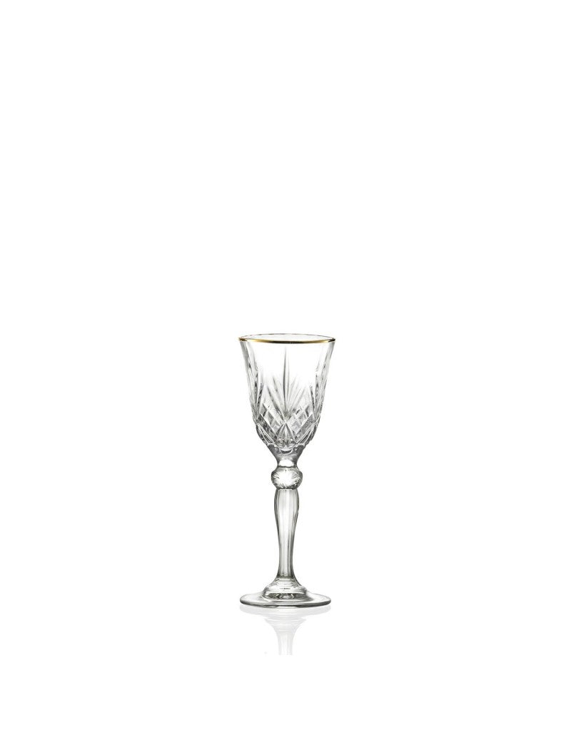 'Gold &amp; Gold' SET 6 LIQUORINI - VETRO FILO ORO - Brandani