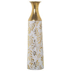VASO METALLO FOGLIE ORO - Camacho