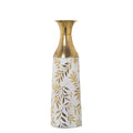 VASO METALLO FOGLIE ORO - Camacho