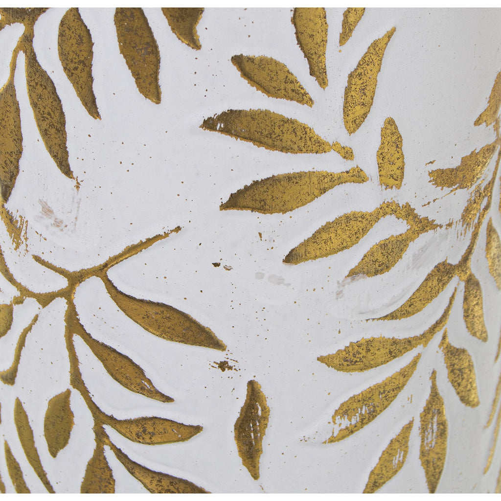 VASO METALLO FOGLIE ORO - Camacho