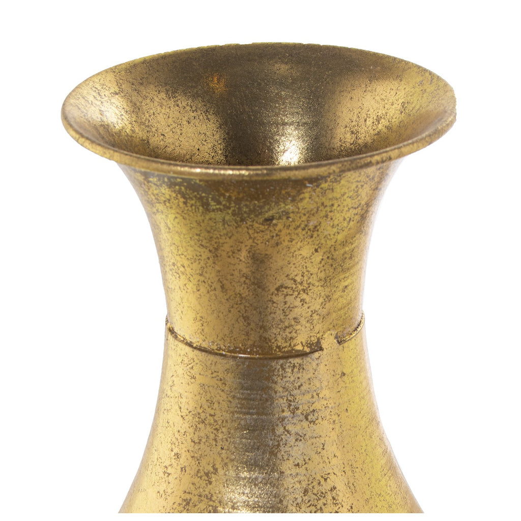 VASO METALLO FOGLIE ORO - Camacho