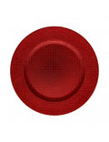 SET 6 SOTTOPIATTI 'INTRECCIO' ROSSO METALLIZZATO - Brandani