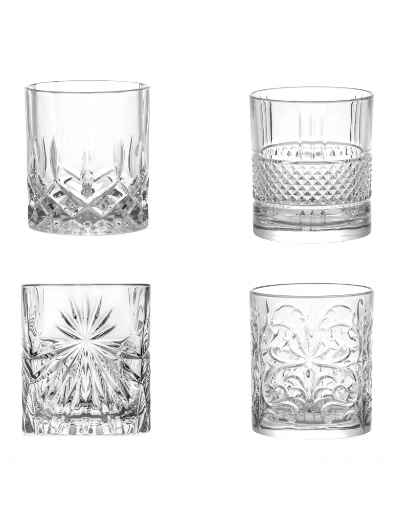 SET 4 BICCHIERI 'SPIRITS' - VETRO CRISTALLO - Brandani