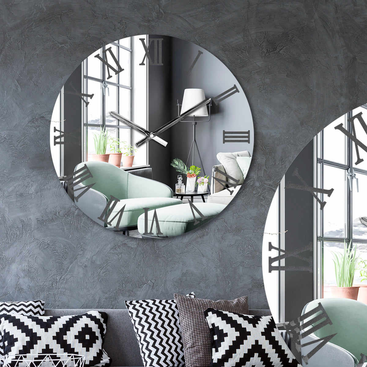 'QUARZO' OROLOGIO SPECCHIO- Artidea Home Decor
