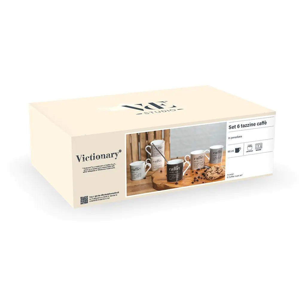 SET 6 TAZZINE 'VICTIONARY CLASSIC' - Villa D'Este Home Tivoli