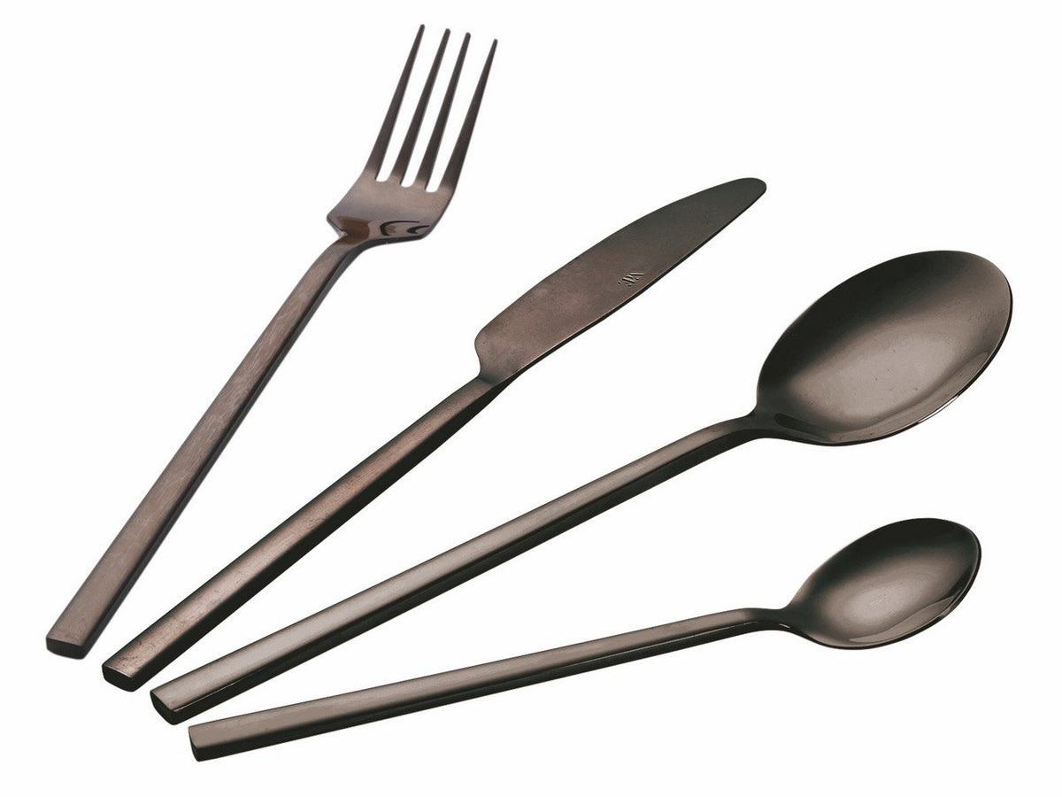 STYLO posate - Set 24 pezzi ACCIAIO NERO LUCIDO - Villa d'Este Home Tivoli