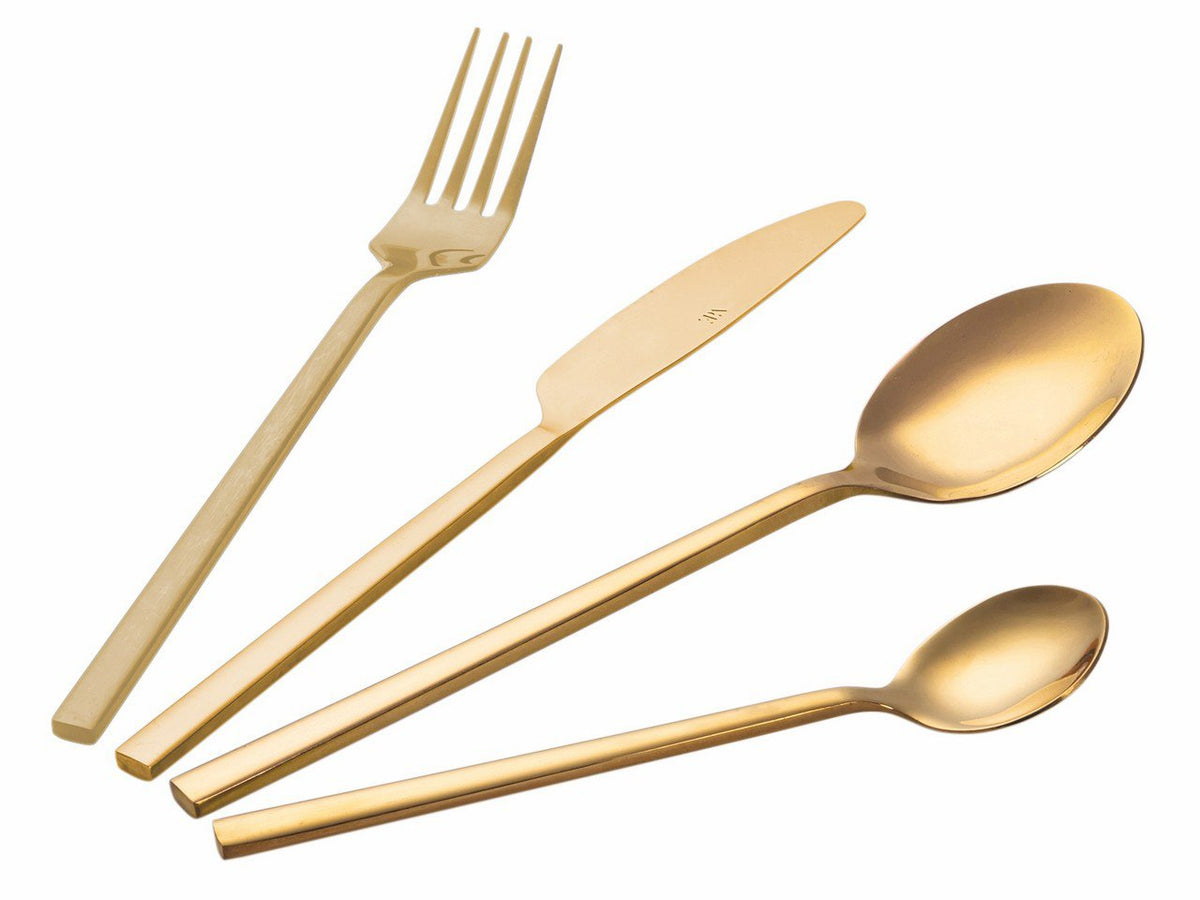 STYLO posate - Set 24 pezzi ACCIAIO ORO LUCIDO - Villa d'Este Home Tivoli