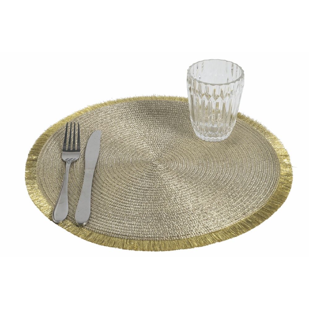 SET 6 TOVAGLIETT 'GOLD' XMAS CON FRANGE - Villa D'Este Home Tivoli