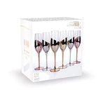 'CHIC METALLIC' SET 6 FLUTE ROSA - Villa D'Este Home Tivoli