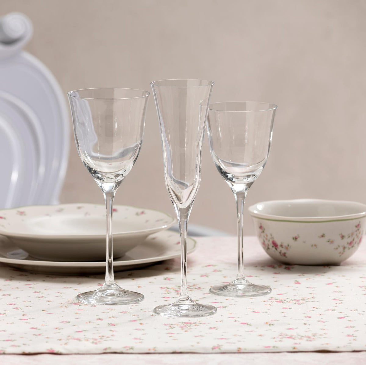 'CAREZZA' SET 6 FLUTE - VETRO CRISTALLO - Brandani