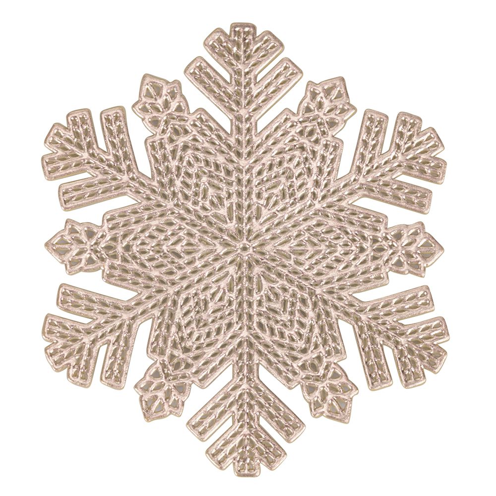 SET 6 SOTTOBICCHIERI 'FIOCCO DI NEVE' ORO - Villa D'Este Home Tivoli