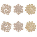 SET 6 SOTTOBICCHIERI 'FIOCCO DI NEVE' ORO - Villa D'Este Home Tivoli