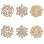 SET 6 SOTTOBICCHIERI 'FIOCCO DI NEVE' ORO - Villa D'Este Home Tivoli